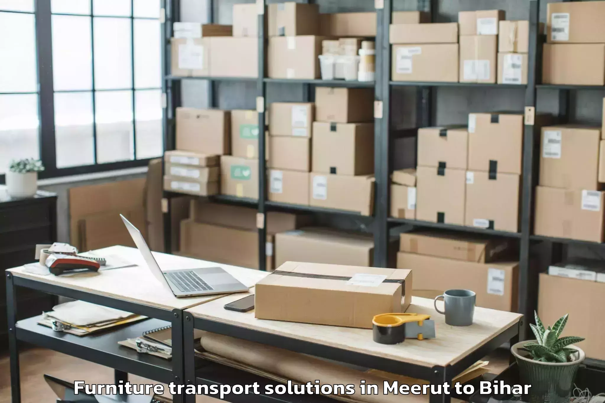 Professional Meerut to Mohiuddinagar Furniture Transport Solutions